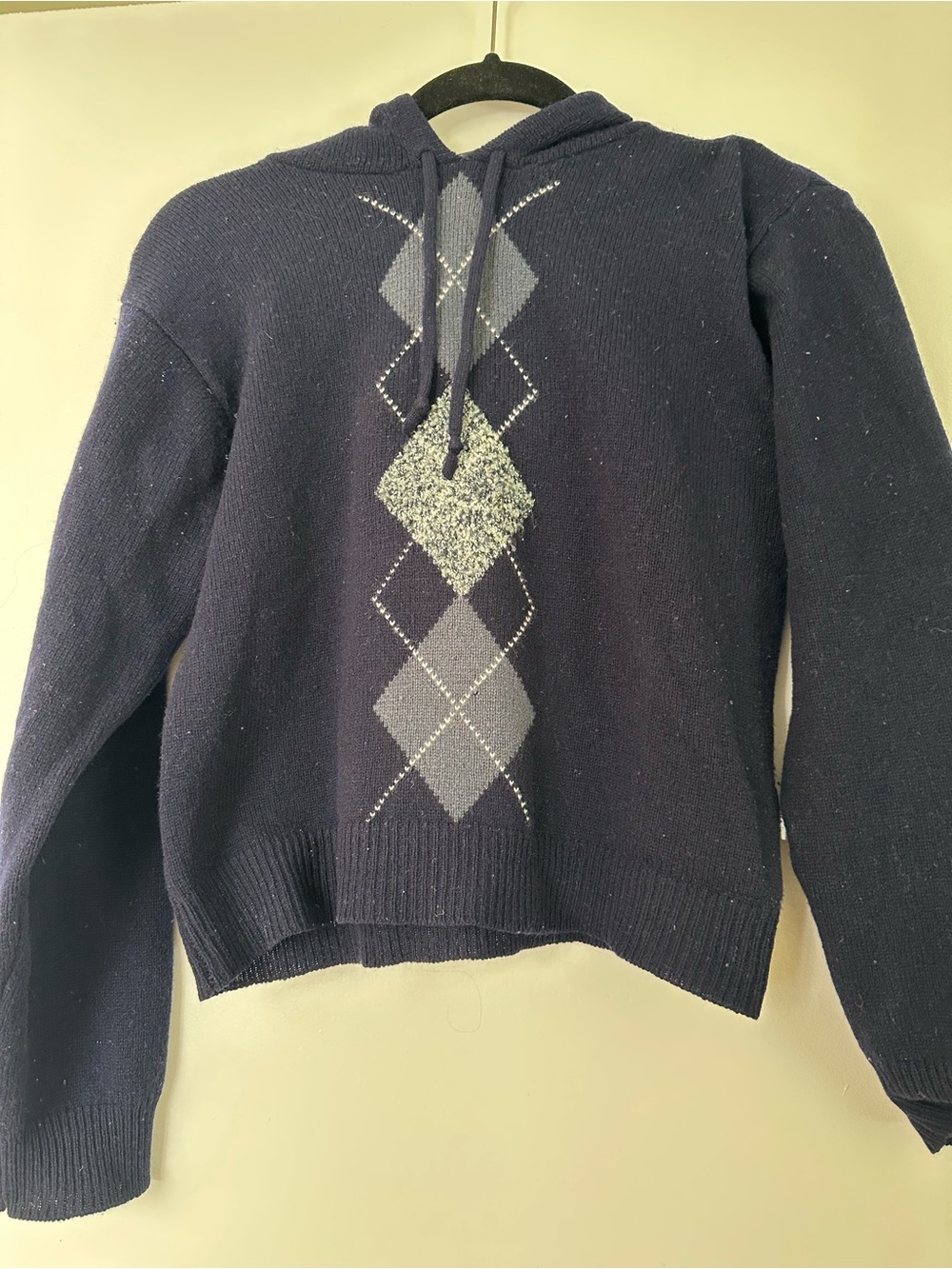 vintage Mac & Jac navy blue wool hoodie
